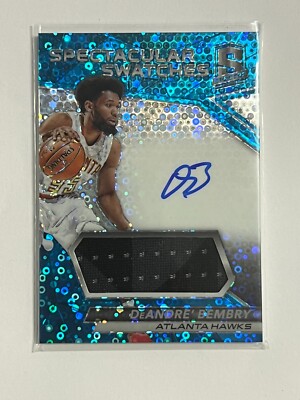 2016-17 Spectra DeAndre Bembrey /99 RPA Swatch Autograph Neon Blue #SS-DBY RC
