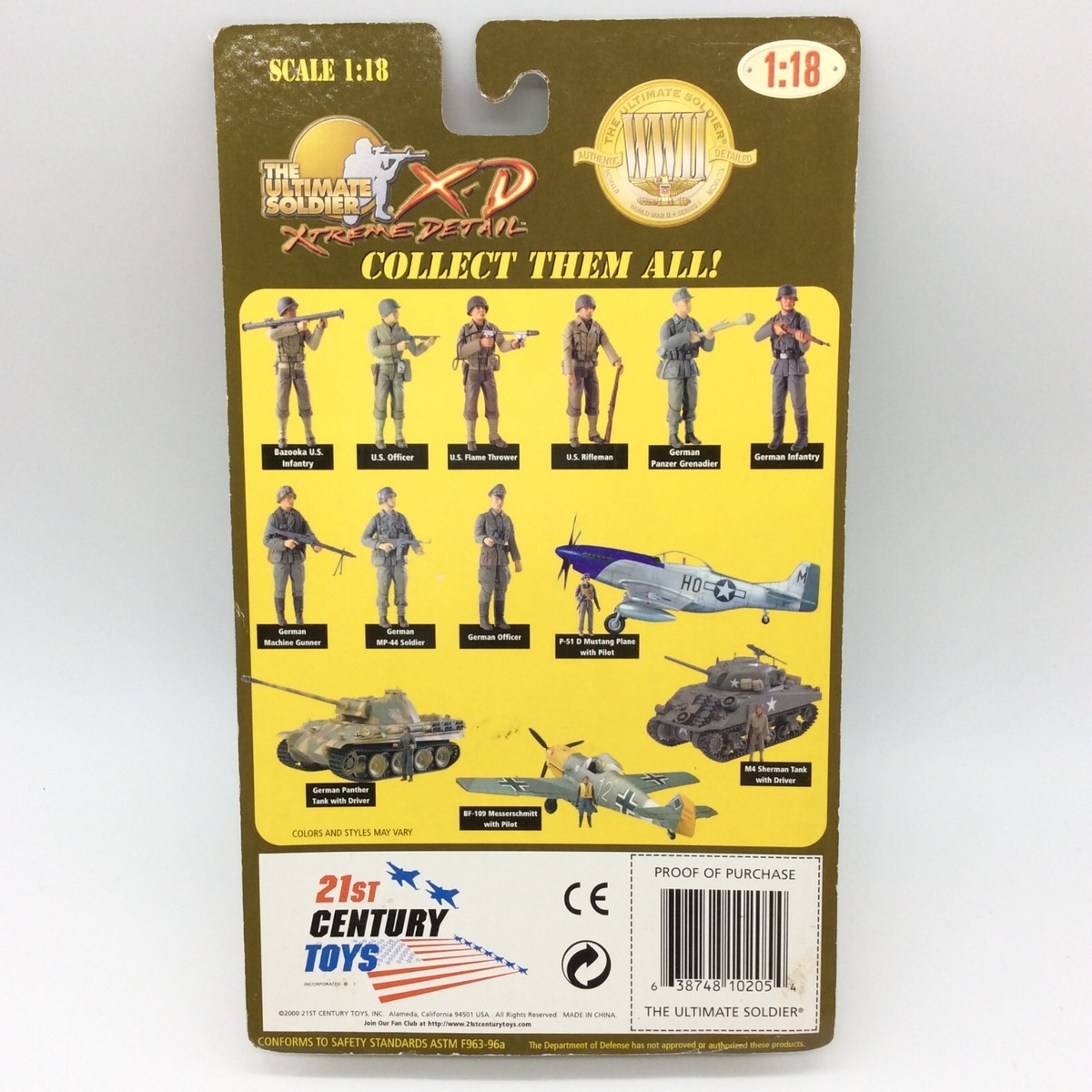 Ultimate Soldier XD 1:18 Action Figure 10205 - BAZOOKA US INFANTRY