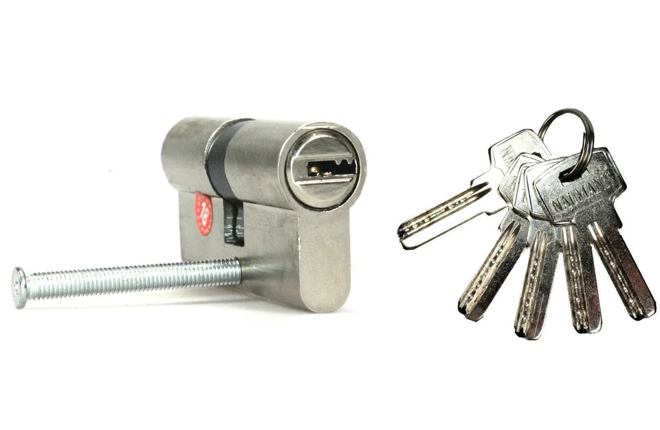 Cilindro Europeo A Infilare Sicurezza 70mm Porta Serratura 5 Chiavi Lucchett dfh