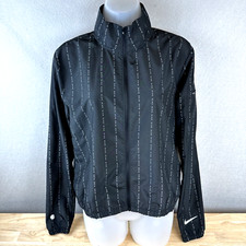 Nike Dri-Fit Women's Icon Clash Running Windbreaker Track Jacket Sz Small Black