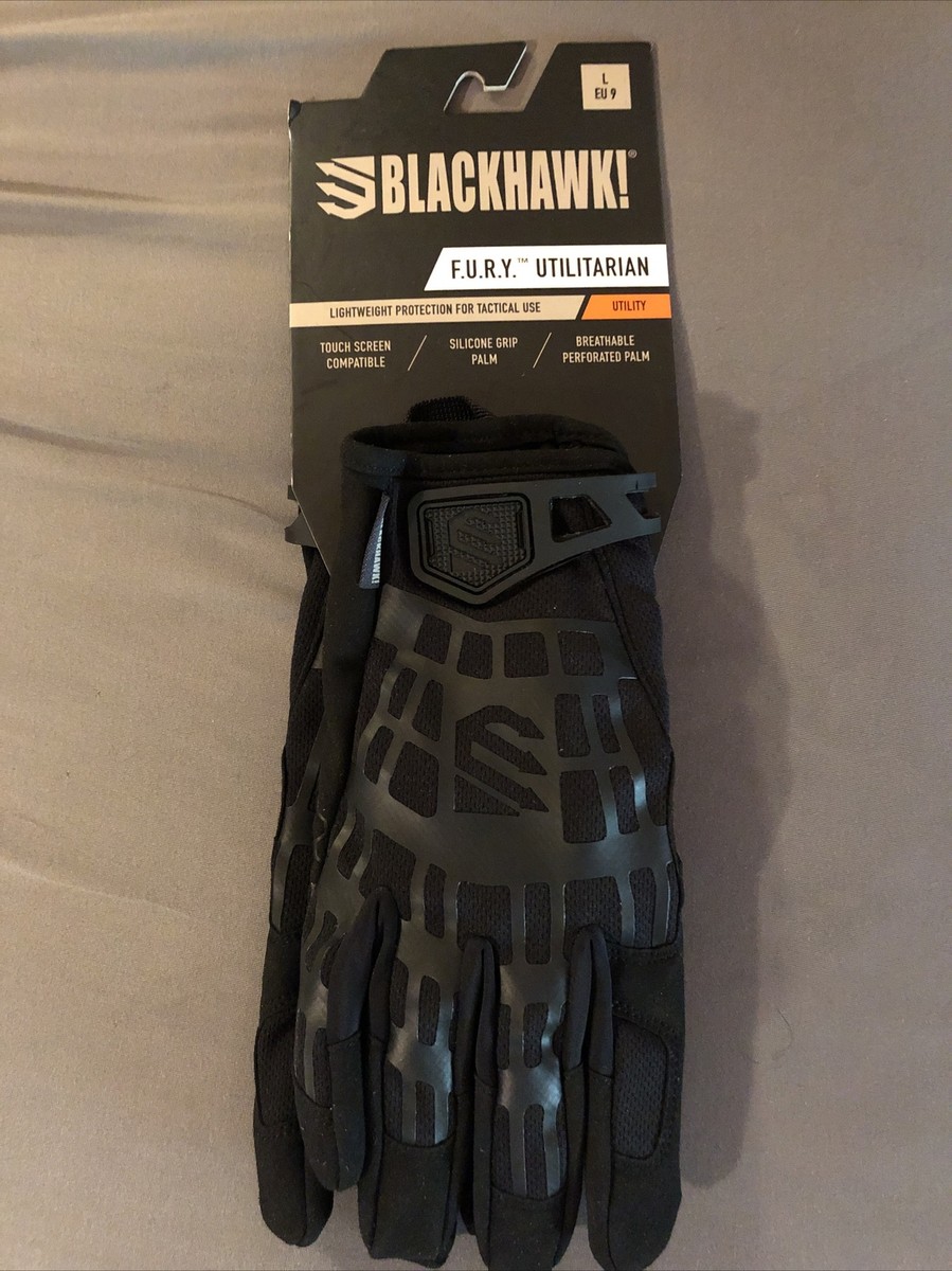 Blackhawk F.U.R.Y. Utilitarian Tactical Gloves, Black, Large  