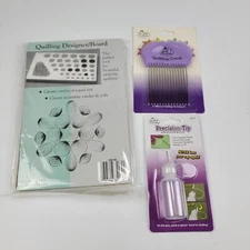 Quilling Accessory Pack Designer Board 8.5 x 5.5, Precision Tip Bottle, Comb