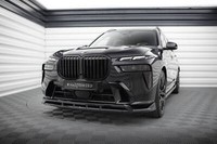 Front Ansatz FüR Bmw X7 M-Paket G07 Facelift Schwarz Glanz Spoilerlippe Schwert
