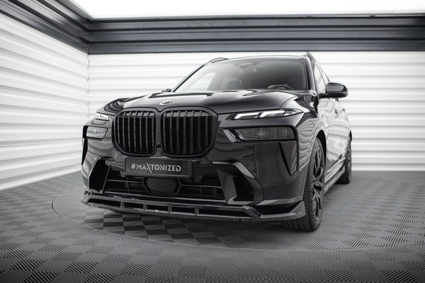 Front Ansatz FüR Bmw X7 M-Paket G07 Facelift Schwarz Glanz Spoilerlippe Schwert-image
