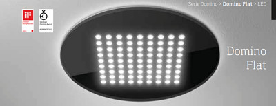 LTS Licht&Leuchten Domino Flat Einbau-Downlight schwarz LED-Modul 3000K