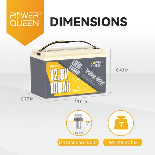 Power Queen LiFePO4 Lithium Battery 12V 24V 100Ah 200Ah For RV Solar Marine lot - Picture 78 of 180