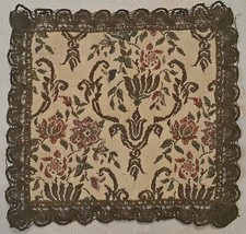 VINTAGE VICTORIAN FLOWERS GREEN GOLD TONE THR...