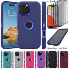 For iPhone 16 Pro Max/16 Pro/16e/16 Cover Rugged Phone Case / Screen Protector