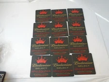 12 BUDWEISER SELECT 99 Calories Beer COASTER Mat Anheuser-Busch MISSOURI c2004