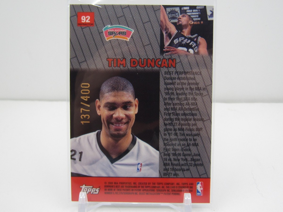TIM DUNCAN 1999-00 BOWMANS BEST 
