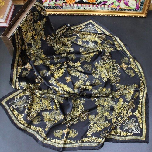 43" Women’s 100% Mulberry Silk Scarf Square Large Scarf Wraps Shawl KM0150 - Picture 82 of 97