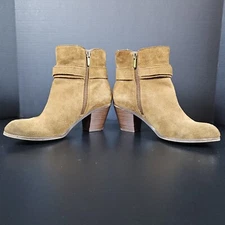 Sam Edelman Women's Suede Booties Lynne Size US 8.5M 8 1/2M Brown Ankle Boots