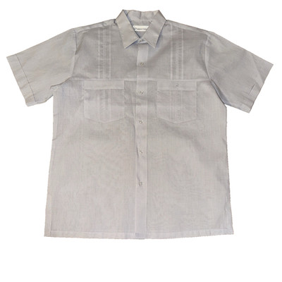 VINTAGE LAURENT PERRAULT Shirt Mens L Wedding Tropica Button Up Shirt Gray Korea