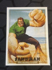 2024 SkyBox Marvel Masterpieces 92 Platinum Sandman #77 Leather