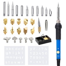 Wood Burning Kit, 32PCS Wood Burning Tool   Adjustable Temperature Soldering ...