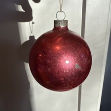 1950s Vintage Christmas Ornament Red Made In USA