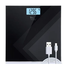 himaly Digital Body Weight Scale USB Rechargeable Bathroom Scale with Step-On...