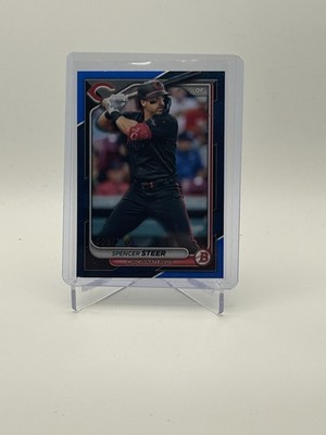 2024 Bowman Baseball Spencer Steer #3 Blue /150 NM Reds 🔥🔥🔥