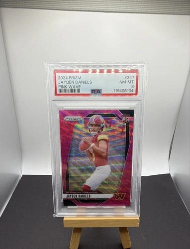 2024 Panini Prizm - Rookies Jayden Daniels #347 Pink Wave Prizm (RC)