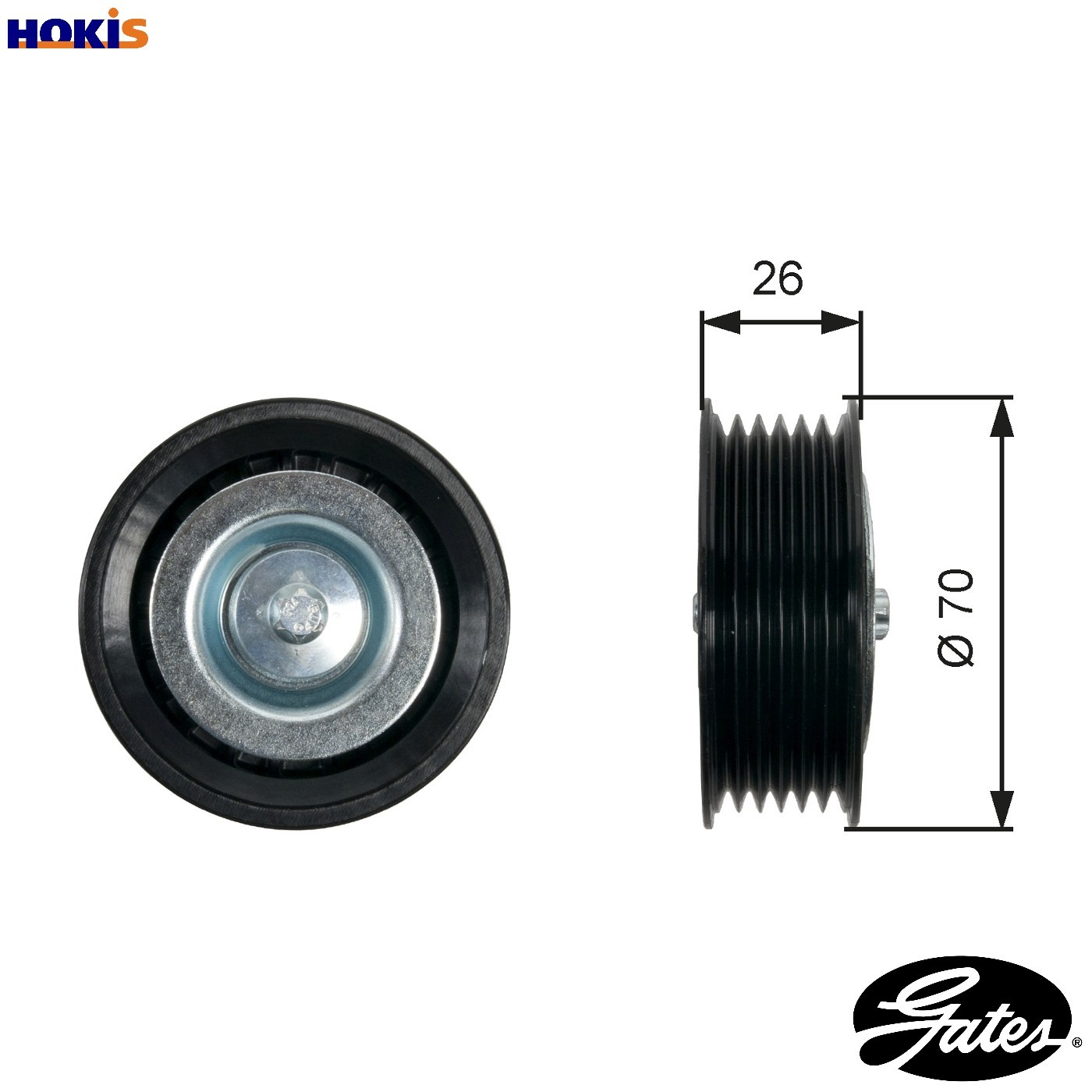 Upper GATES T36469 Deflection/Guide Pulley, V-ribbed belt for ALFA ROMEO,FIAT,LA - Image 14