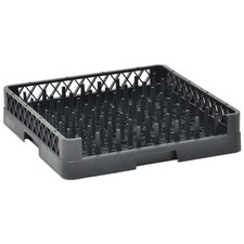 Vollrath Traex Black Plastic Tray and Plate Open End Dishwashing Rack - 19 3/4"L