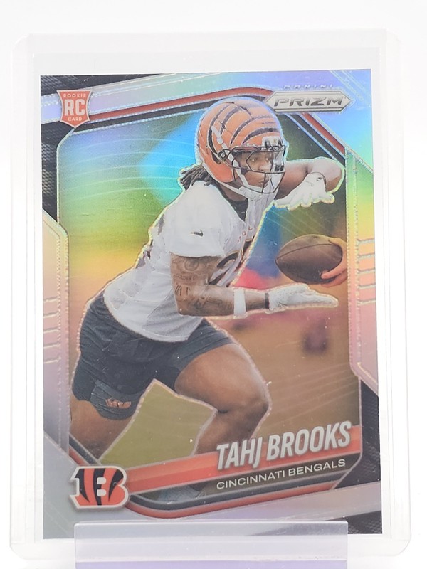 TAHJ BROOKS 2025 PRIZM SILVER HOLO ROOKIE #335 BENGALS Q7262