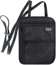 Travel Neck Wallet Neck Pouch with RFID Blocking - Family Passport Holder for Ea