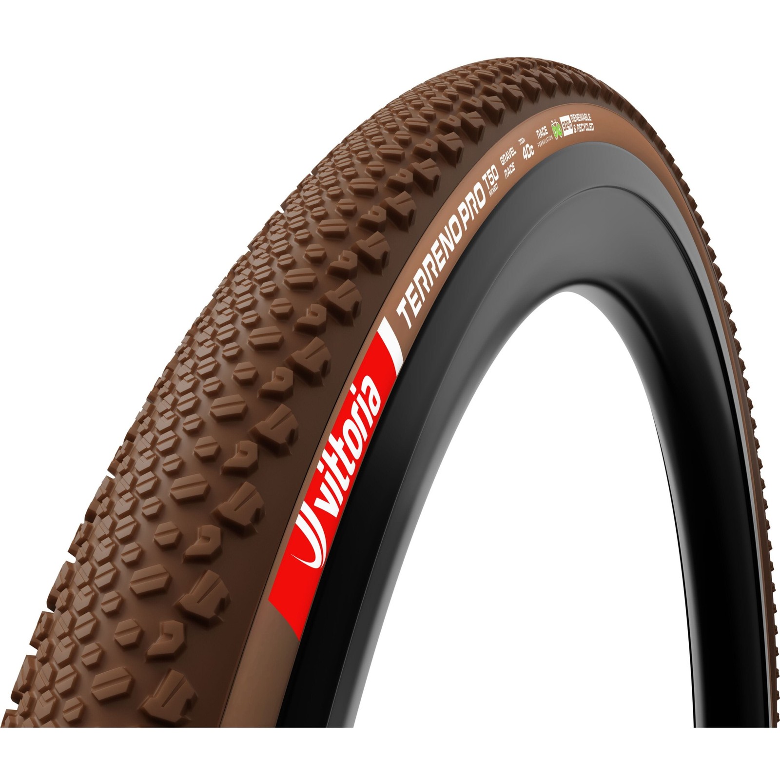Vittoria Terreno Pro T50 Mixed Gravel Race Tubeless Tyre - 700 x 40 - Brown