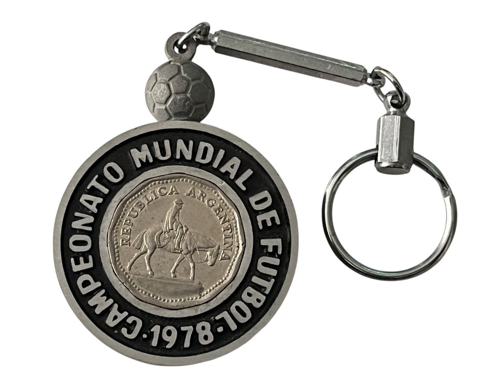 World Cup 1978 Argentina 10 Peso Memorabilia Coin Keychain