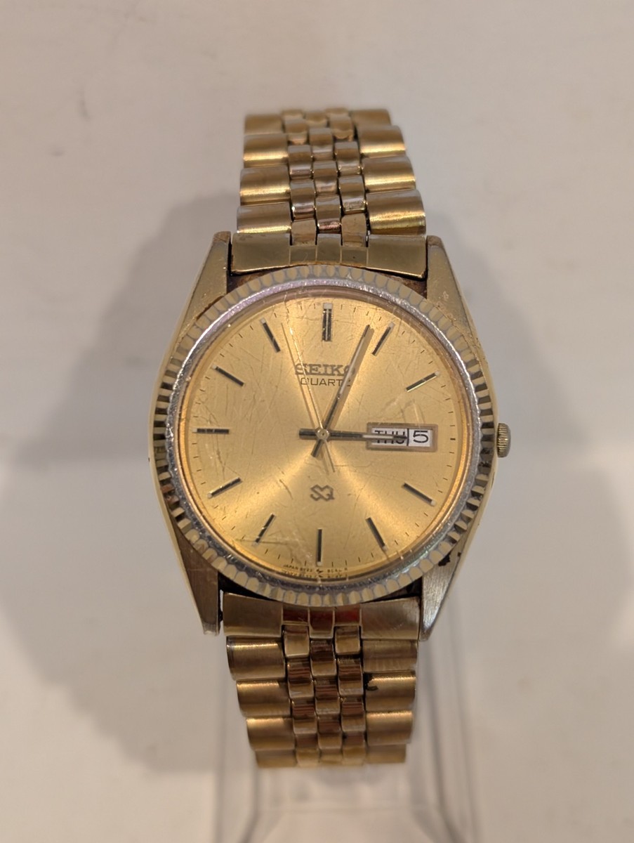 Vintage Gents Seiko SQ 5Y23-8A60 Presidential Date Adjust Watch | eBay