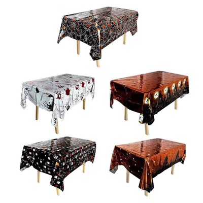 Halloween Table Cloth Horror Elements Tablecloth Ornament Decor Supplies