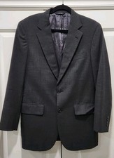 BROOKS BROTHERS BROOKSEASE Blazer Jacket Size 38R Gray 100 Wool MADE IN USA