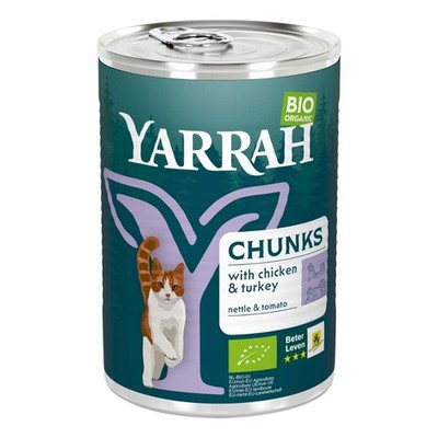 Cat Food Chunks Nassfutter - Huhn & Truthahn Dose 405g | YARRAH
