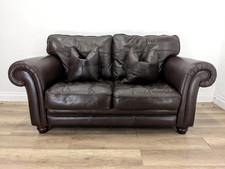 SOFA 2 Seater Gainsborough Sinatra Brown Leather Removable Cushion FREE DELIVERY