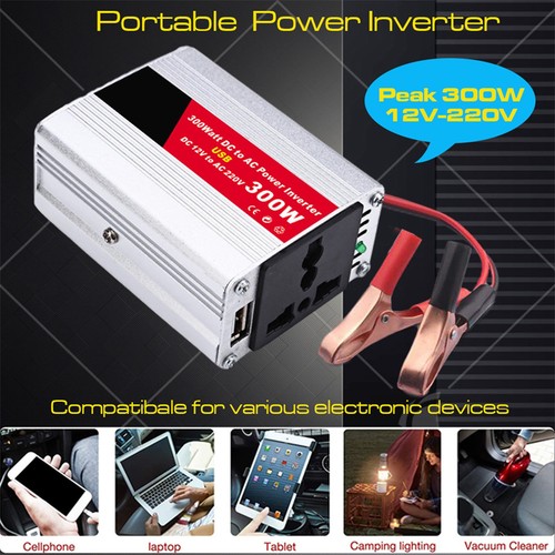 Pure Sine Wave Inverter 300W 12V 220V Converter Car Cigarette Lighter Plug UF - Picture 3 of 12