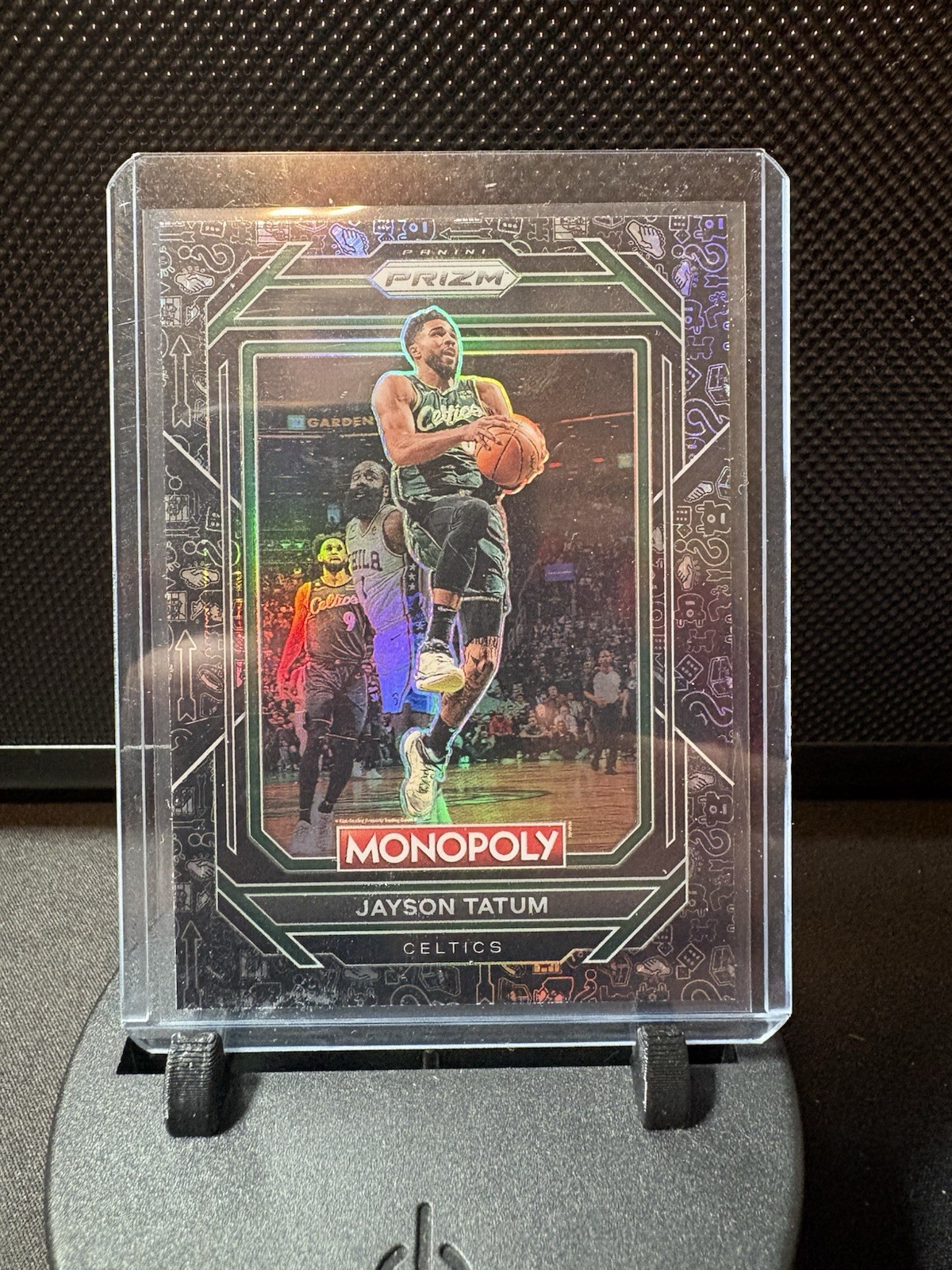 2022-23 Panini Prizm Monopoly - Jayson Tatum #4 Black Icons Prizm SP