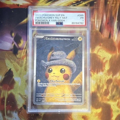 Pokémon Pikachu with Grey Felt Hat Promo Scarlet & Violet 085 English PSA 1