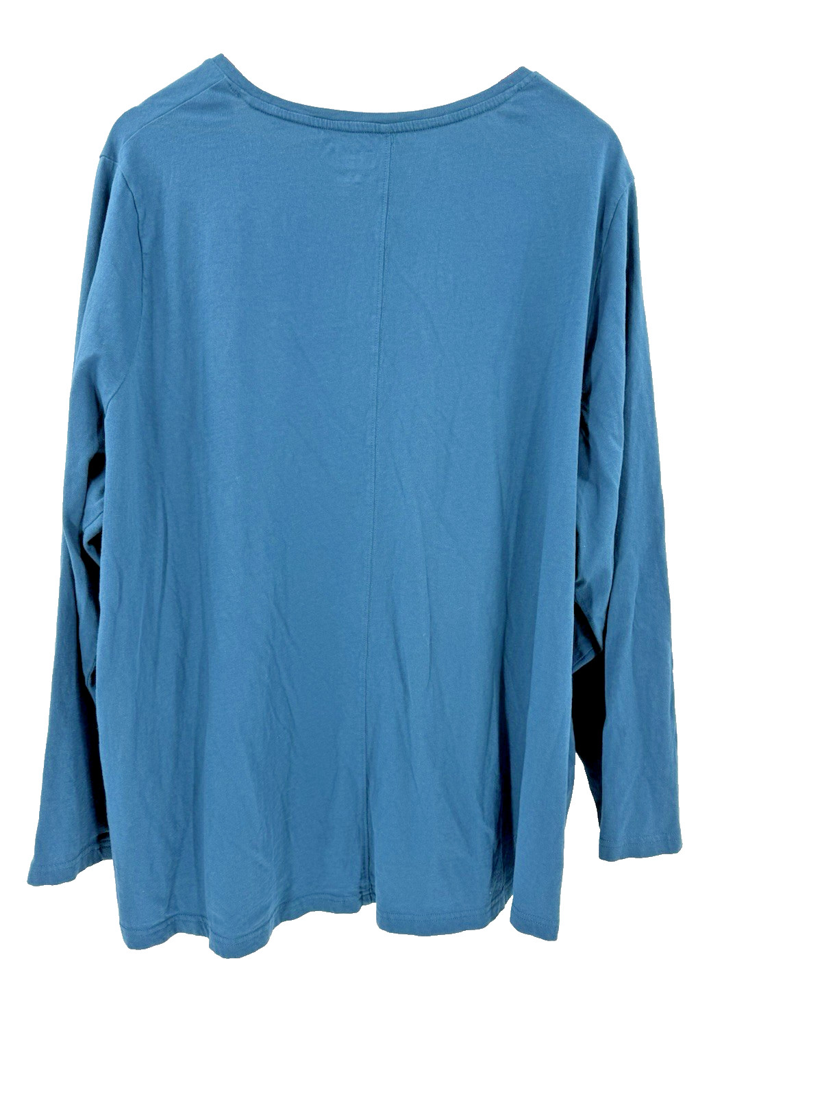 Duluth Trading Co Womens Long Sleeve Aqua Green Lightweight Longtail Tee Size 4X image 2