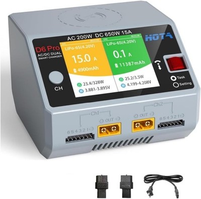 HOTA D6 Pro 15A Balance Charger AC200W DC325W Lipo LiHV