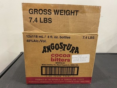 Angostura Aromatic Cocktail Bitters Case Of 12 - 4oz Each - NO LABELS ON BOTTLES