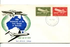 1964 50th Anniversary of the First Airmail in Australia - ACCA FDC Green/Blue
