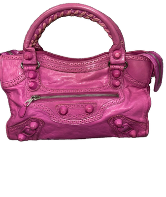 BALENCIAGA Pink Giant City 173084 2way Handbag No Long Strap | eBay