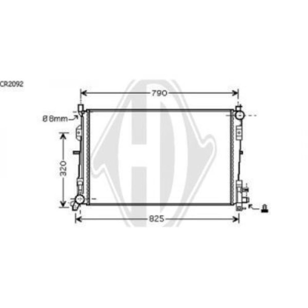 KüHler WasserküHler MotorküHler Aluminium FüR Chrysler Voyager IV RG 2.8 CRD-image
