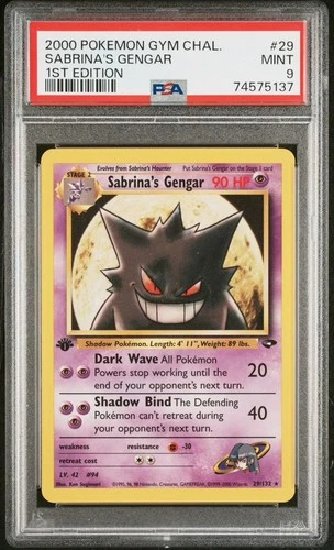 Sabrina's Gengar 29/132 Gym Challenge Regular PSA 9 MINT Slab