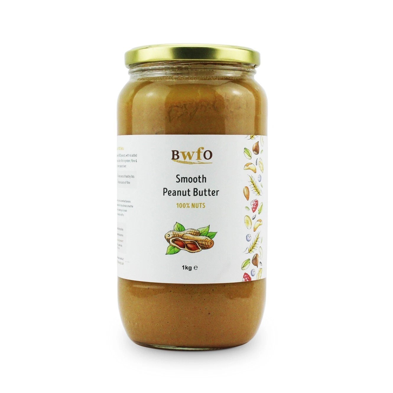 Smooth Peanut Butter 100% Nuts 1kg | BWFO B.B 05/2027
