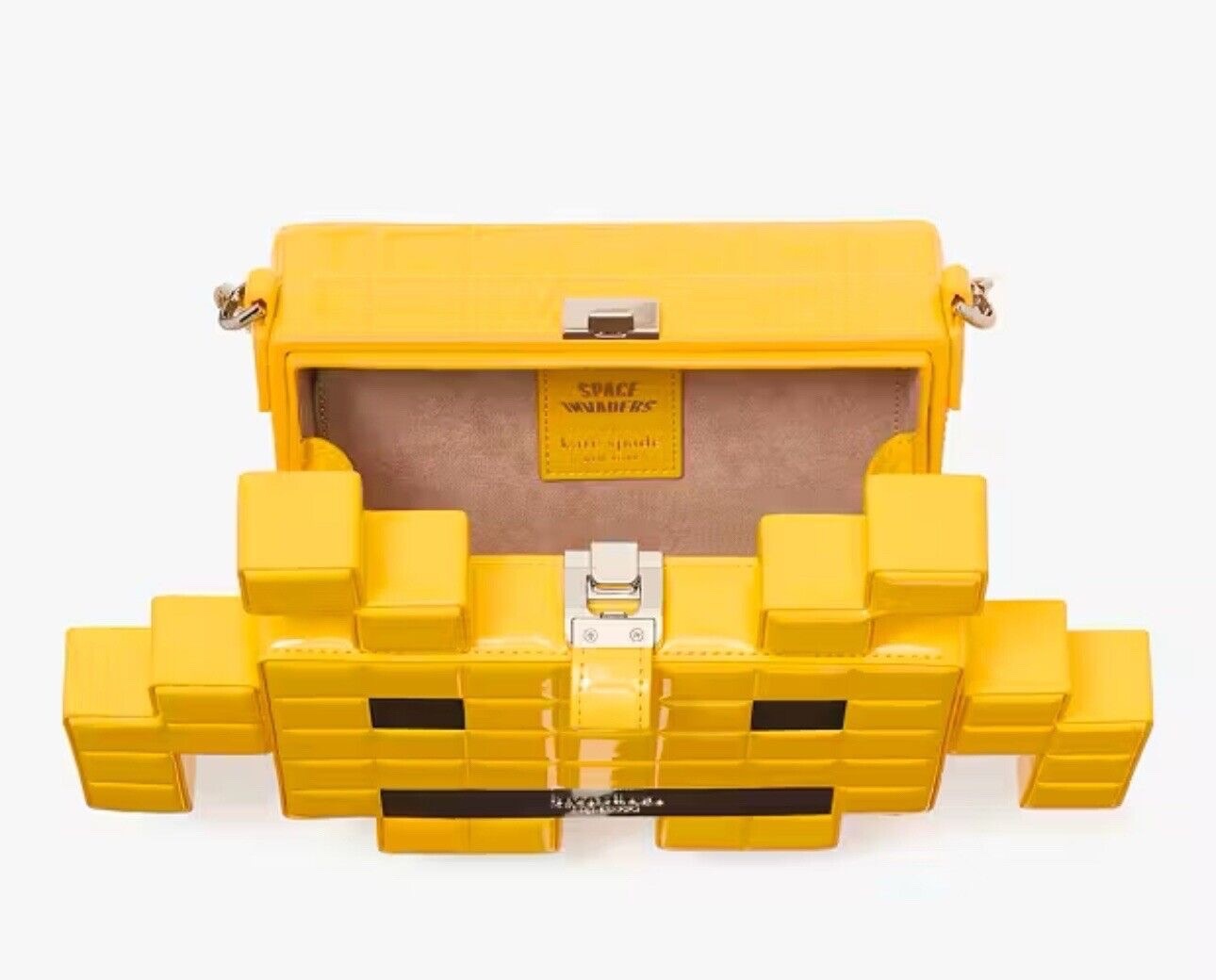 Kate Spade x Space Invaders Patent 3D Alien Crossbody Novelty Purse Handbag NWT thumbnail 4