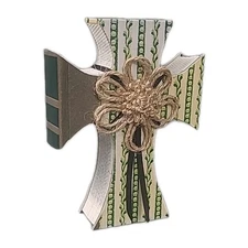 Handmade Christian Cross Décor from Recycled Reader’s Digest Book Upcycled Art