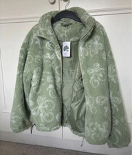 Skinnydip London Green Bow Fleece Oversized Full Zip Jacket 8