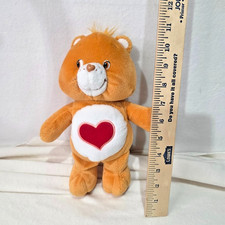 Vintage Care Bears 2002 TENDERHEART Bear 10 Inch Plush Stuffed Toy T143