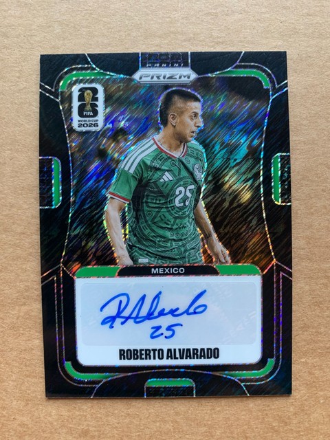 Roberto Alvarado 2026 Prizm FIFA World Cup Soccer Autograph BLACK Shimmer 1/1